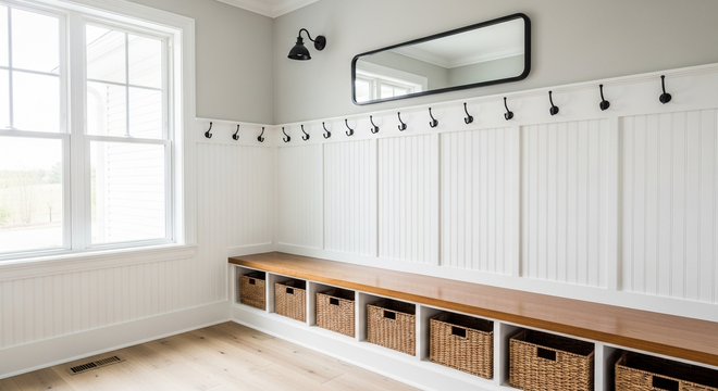 Custom mudroom design