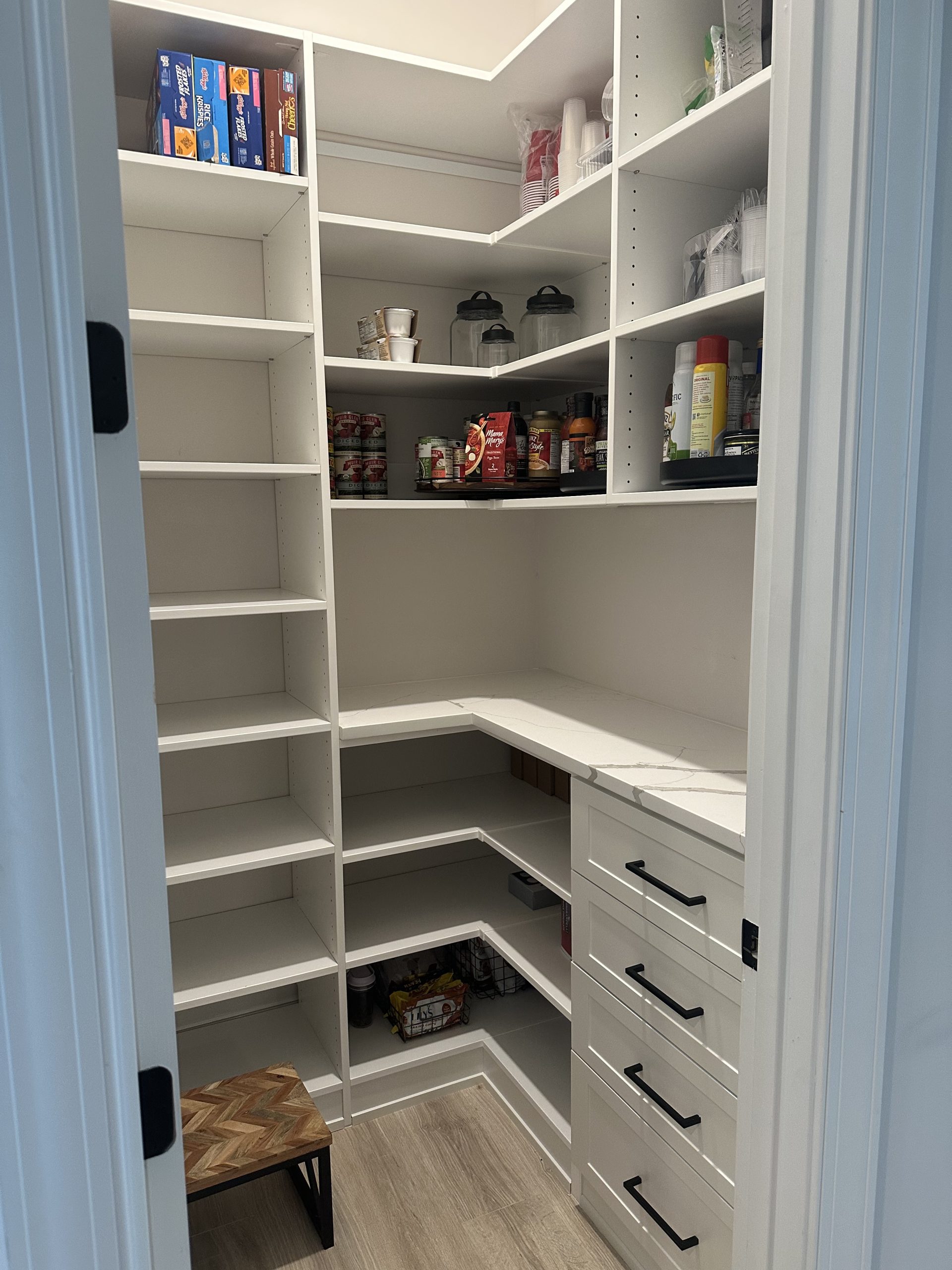 Organized pantry storage by The Closet Rehab