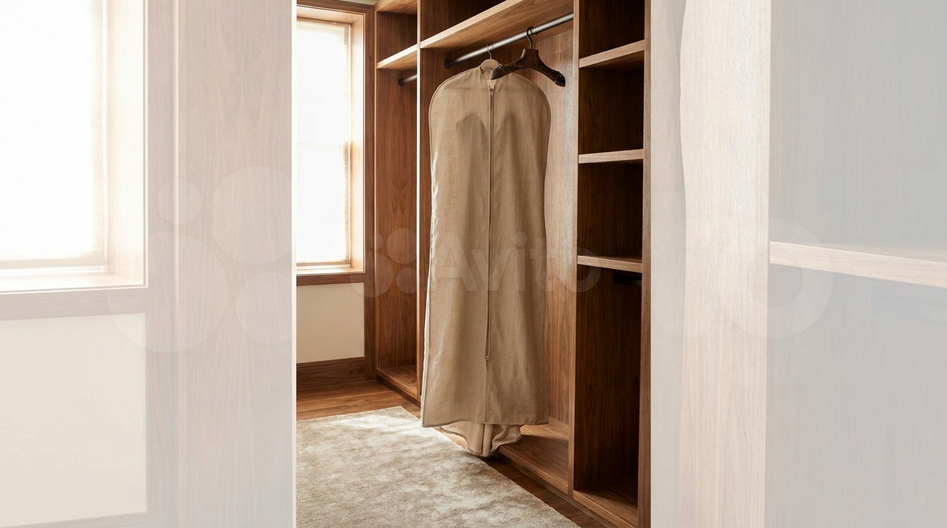 Formalwear Closet Storage in One Long-Hang Bay