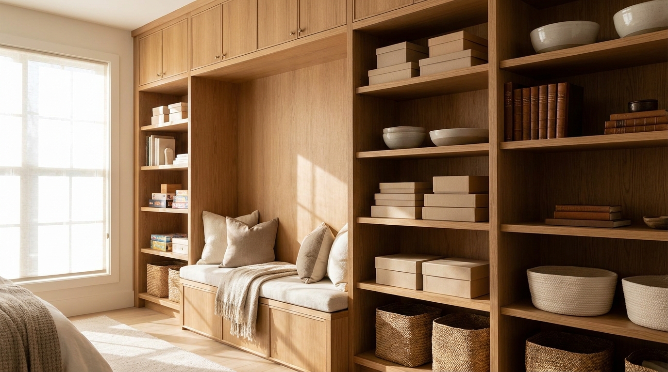 family room game storage for boards and puzzles