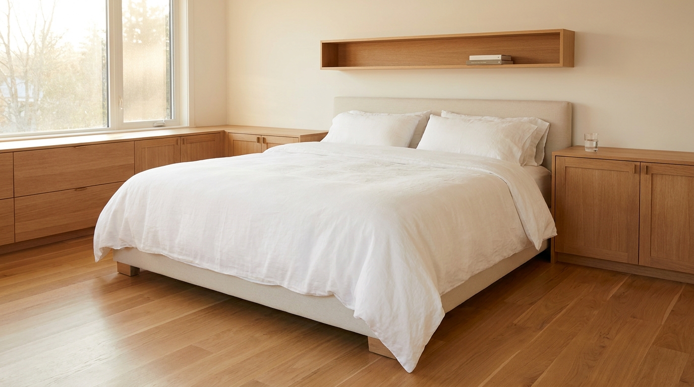 Bedroom Built-In Cabinets That Replace Nightstands