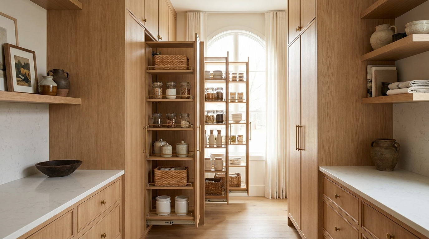 Pantry Pull-Out Storage When You Have No Walk-In
